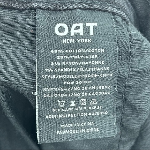 OAT NEW YORK 12/31x30 high rise clean wide leg 0313 jeans pant black - Picture 9 of 11